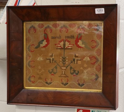 Lot 1253 - A 19th Century Sampler Worked by Sarah Smith,...