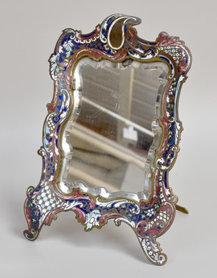 Lot 293 - A Late 19th Century Champlene Easel Mirror