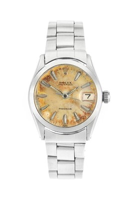 Lot 2165 - Rolex: A Stainless Steel Calendar Centre...