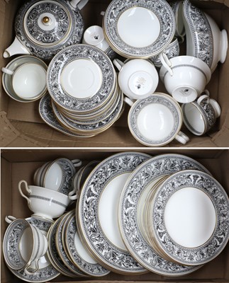 Lot 372 - Wedgwood Florentine Pattern Black and White...