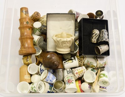 Lot 258 - A Collection of 20th Century Thimbles,...