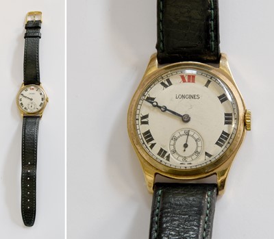 Lot 239 - A 9 Carat Gold Longines Wristwatch