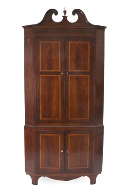 Lot 759 - A George III Mahogany, Satinwood-Banded and...