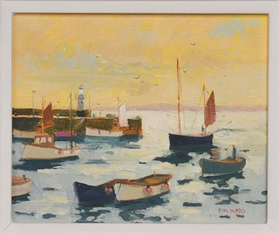 Lot 1102 - Eric Ward (b. 1945) "Yellow Dawn at St Ives"...