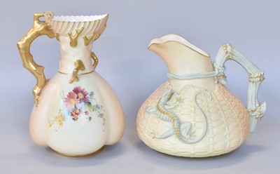 Lot 334 - Royal Worcester Blush Ivory jug, 19cm...