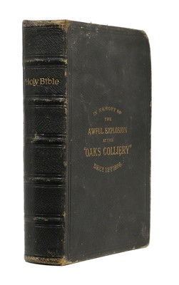 Lot 42 - Oaks Colliery Bible. The Holy Bible,...