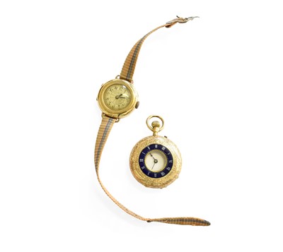 Lot 70 - A 9 Carat Gold Wristwatch, together with a 14...