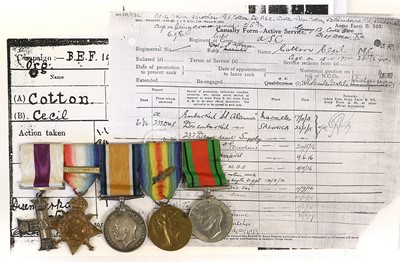 Lot 43 - A First/Second World War MC Group of Five...