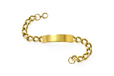 Lot 363 - A 9 Carat Gold Identity Bracelet, length 22cm