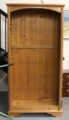 Lot 1364 - A Pine Open Bookcase, with adjustable shelves,...