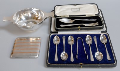 Lot 50 - A Collection of Assorted Silver, comprising a...