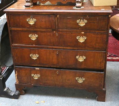 Lot 1471 - An 18th Century Crossbanded Walnut Four Height...