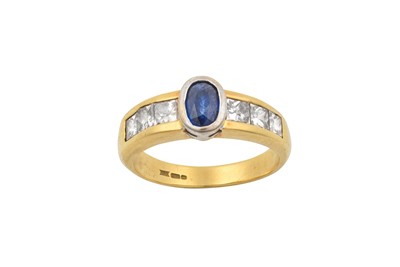 Lot 2283 - An 18 Carat Gold Sapphire and Diamond Ring the...