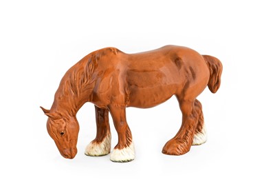 Lot Beswick Grazing Shire, model No.1050, chestnut...