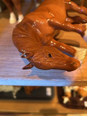Lot 142 - Beswick Grazing Shire, model No.1050, chestnut...