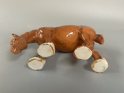 Lot 142 - Beswick Grazing Shire, model No.1050, chestnut...