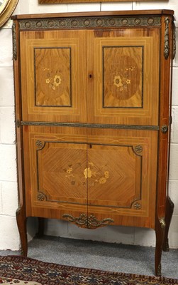 Lot 1353 - A Reproduction Inlaid Kingwood Cocktail...