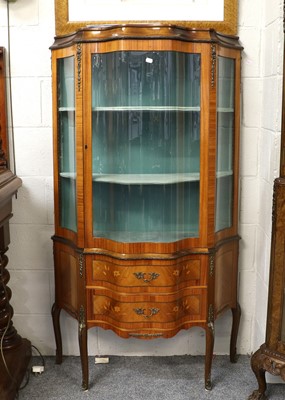 Lot 1358 - A French Inlaid Kingwood Serpentine Fronted...