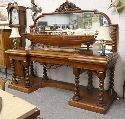 Lot 1355 - A Substantial Victorian Mahogany Inverted...