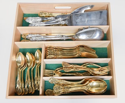 Lot 123 - A Gold Plated Table-Service, each piece with...