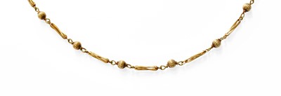 Lot 407 - A 9 Carat Gold Fancy Link Chain, of twisted...