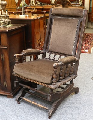 Lot 1382 - An American Rocking Chair