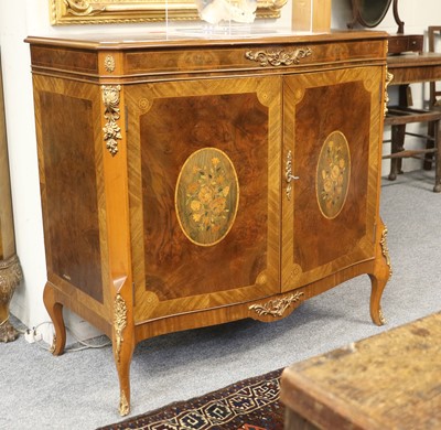 Lot 1360 - A Reproduction French Style Inlaid Walnut...