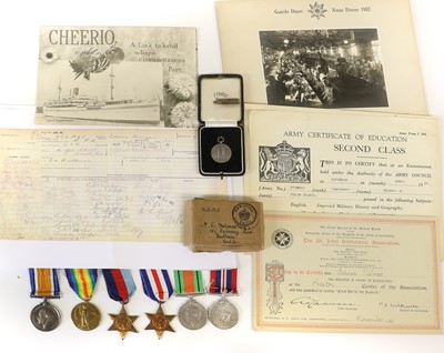 Lot 48 - A First/Second World War Father and Son Group...