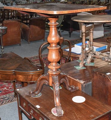 Lot 1467 - A Victorian Rosewood Tilt-Top Tripod Table,...