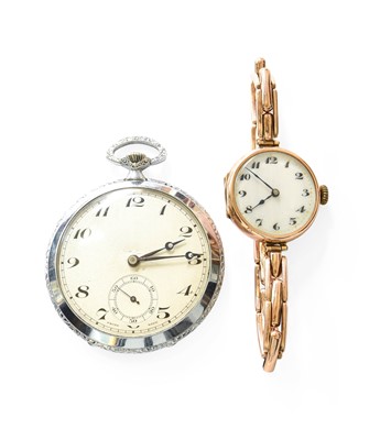 Lot 368 - A Lady's 9 Carat Gold Wristwatch, movement...