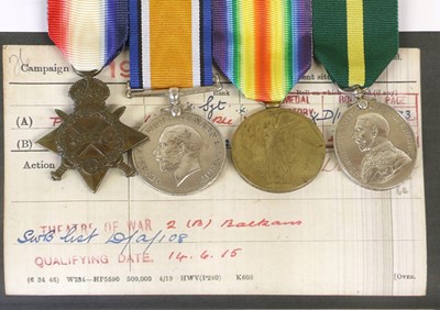 Lot 49 - A First World War Territorial Efficiency Group...