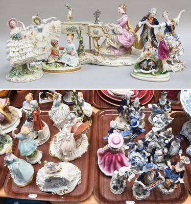 Lot 399 - A Collection of Continental Porcelain Figures,...