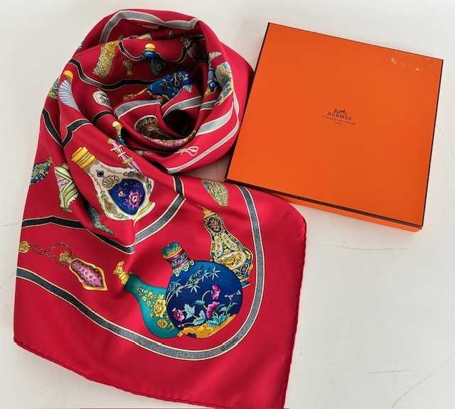 Lot 1073 - Hermès Silk Scarf Qu'Importe Le Flacon Pourvu...