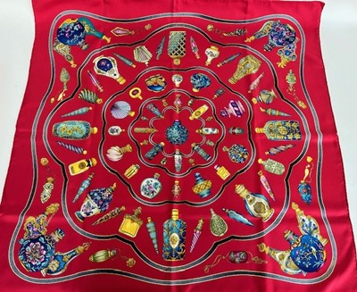 Lot 1073 - Hermès Silk Scarf Qu'Importe Le Flacon Pourvu...