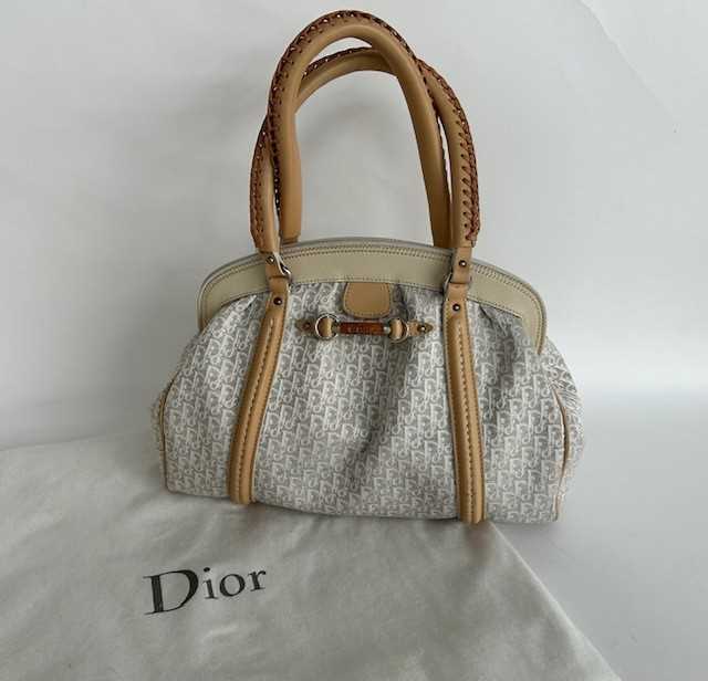 Lot 1071 - Christian Dior Woven My Dior Frame Bag in...