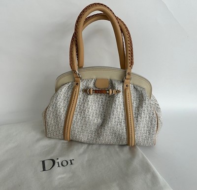 Lot 1071 - Christian Dior Woven My Dior Frame Bag in...