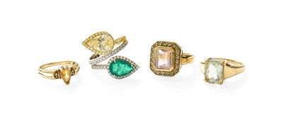 Lot 500 - Three 9 Carat Gold Dress Rings, comprising of...