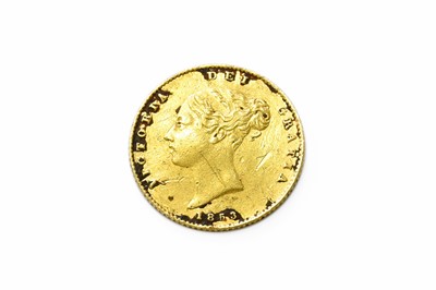 Lot 402 - Victoria, Half Sovereign 1853; slightly bent...