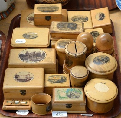 Lot 290 - Collection of Mauchlineware including boxes