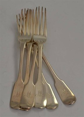 Lot 292 - Six fiddle pattern forks