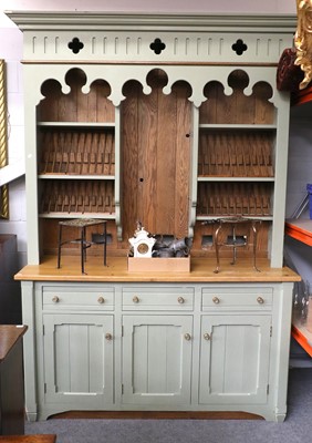 Lot 1527 - A Modern Part Painted Country Kitchen Dresser,...