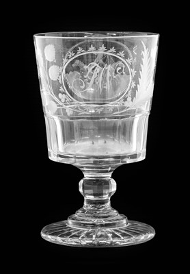 Lot 4 - A Glass "Trick Riding" Large Rummer, circa...