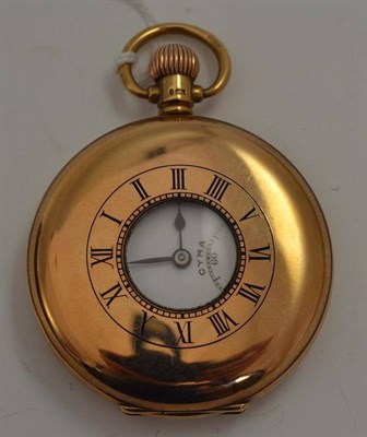 Lot 315 - A 9ct gold half hunter pocket watched signed 'Cyma'