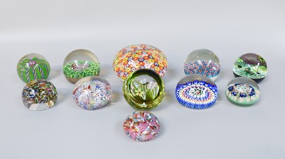 Lot 290 - Eleven Assorted Glass Paperweights, including:...