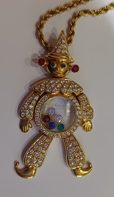 Lot 2243 - A Multi-Gem Set Happy Diamond Pendant on Chain,...