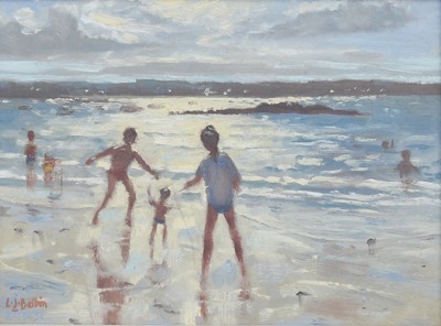 Lot 1102A - Laurence Belbin (b.1958) "Beach Play" Signed,...