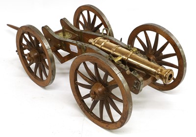 Lot 168 - A Well-Made Bronze Model of a Field Gun, with...