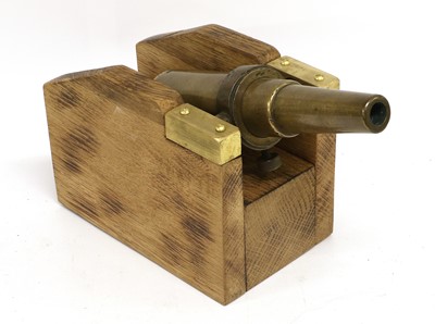 Lot 170 - A Victorian Bronze Desk-Top Signal Cannon,...