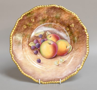 Lot 177 - A Royal Worcester Porcelain Plate, 1960s, by...