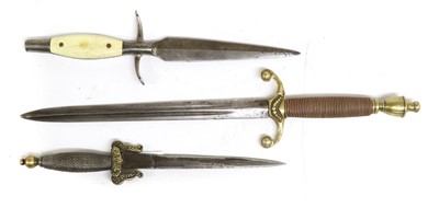 Lot 315 - Three 19th Century Continental Daggers, one...